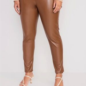 Extra High Rise Leather Pants Size 22